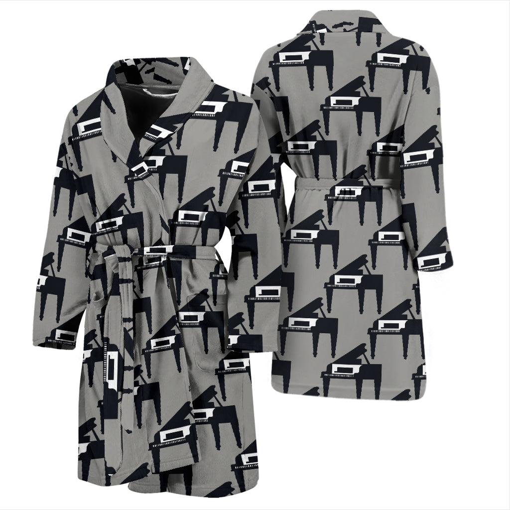 Piano Print Design LKS404 Men Bathrobe