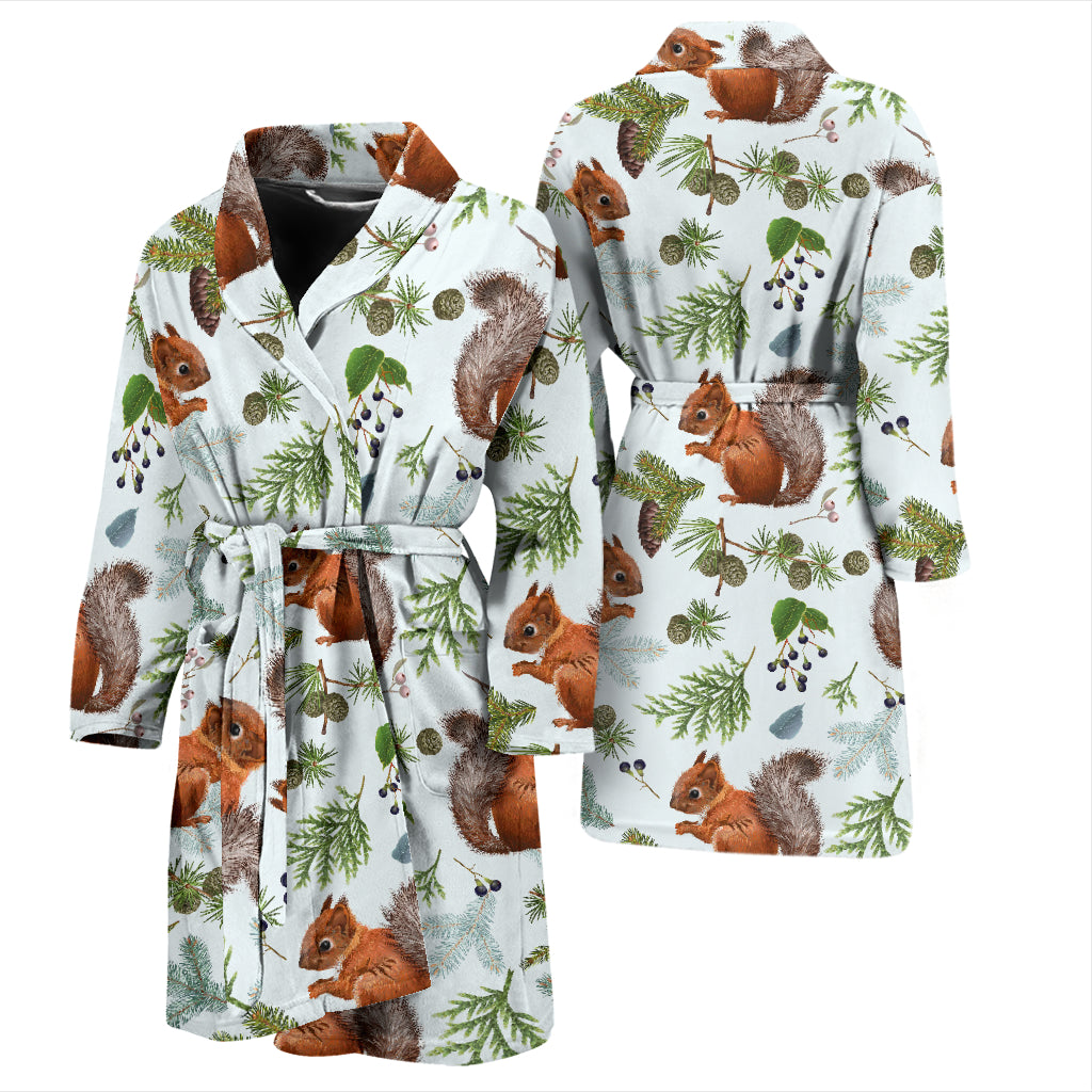 Squirrel Print Design LKS308 Men Bathrobe