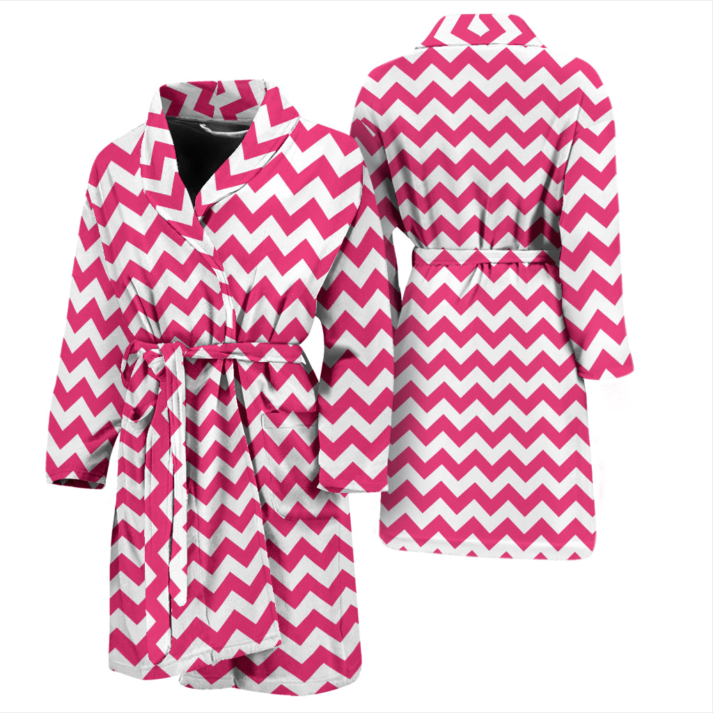 Chevron Print Design LKS402 Men Bathrobe