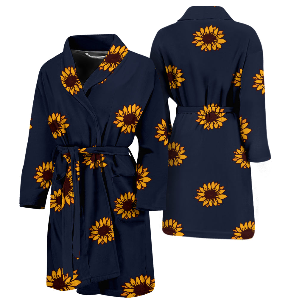 Sunflower Print Design LKS304 Men Bathrobe