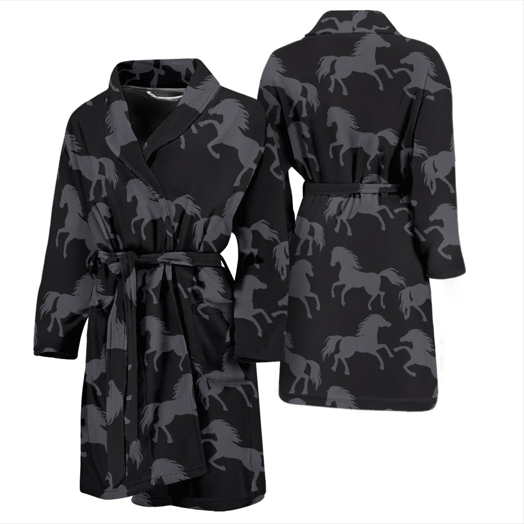 Horse Print Design LKS305 Men Bathrobe