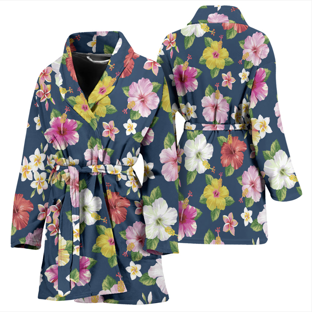 Hibiscus Sweet Print Design LKS304 Women Bathrobe