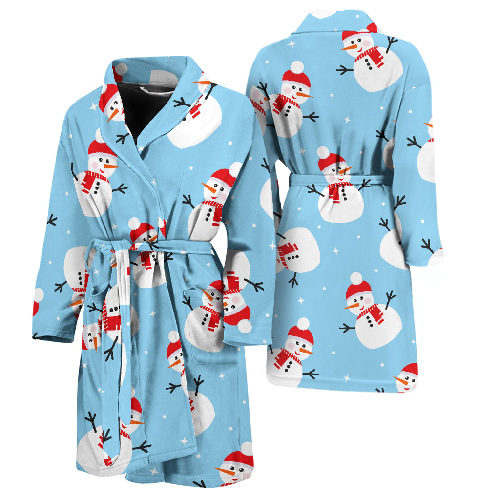 Snowman Print Design LKS305 Men Bathrobe
