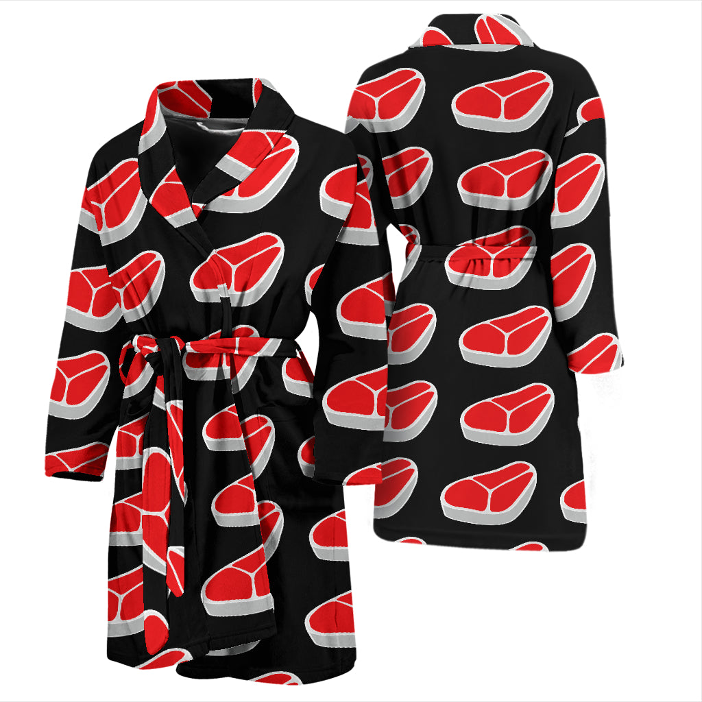 Steak Print Design LKS303 Men Bathrobe