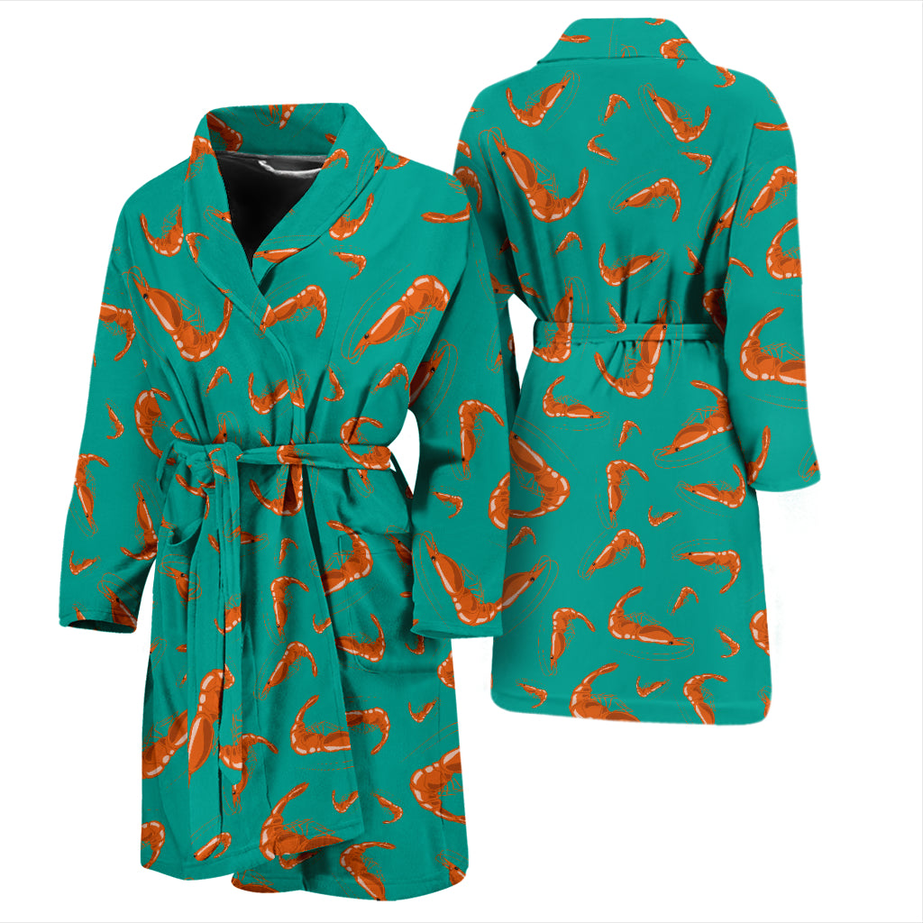 Shrimp Print Design LKS301 Men Bathrobe
