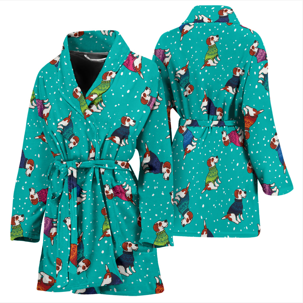 Russell Terriers Print Design LKS309 Women Bathrobe