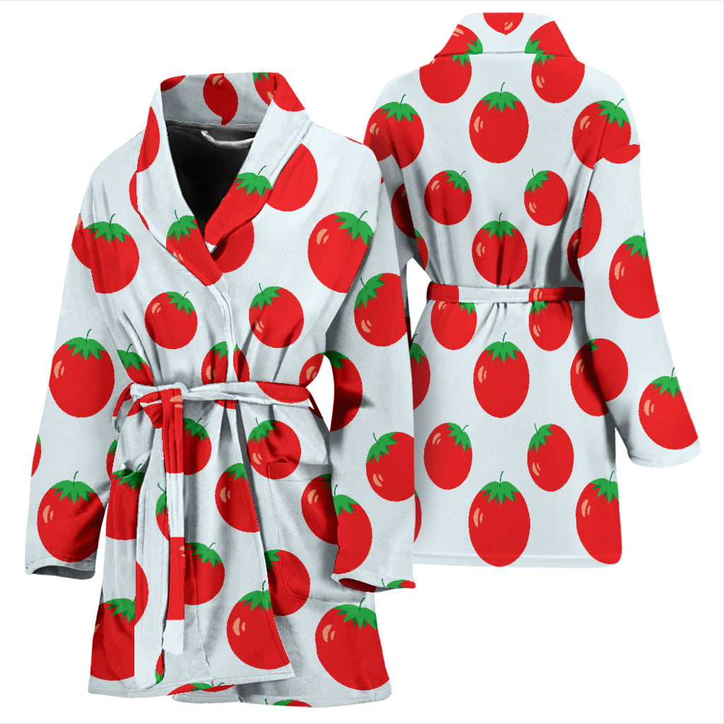 Tomato Print Design LKS307 Women Bathrobe