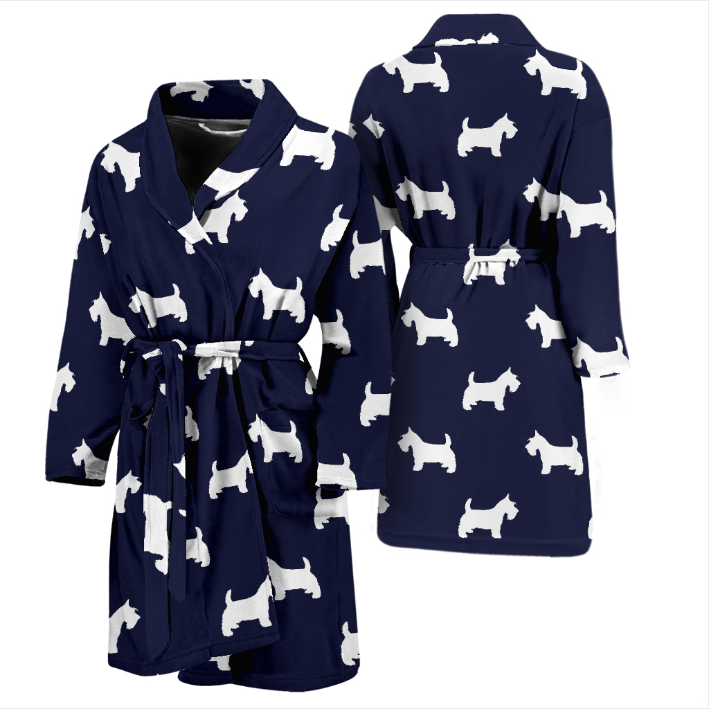 Scottish Terriers Print Design LKS3019 Men Bathrobe