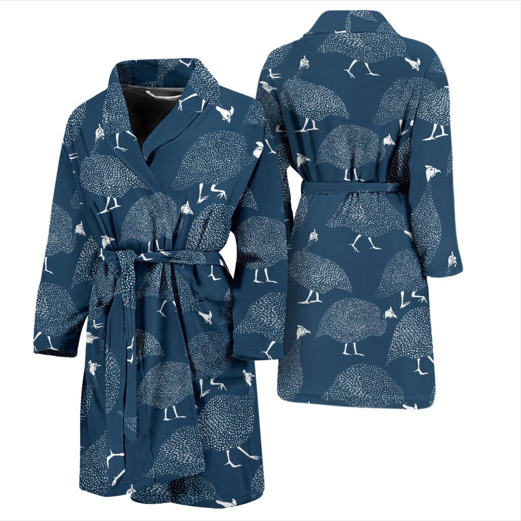 Guinea Fowl Print Design LKS401 Men Bathrobe