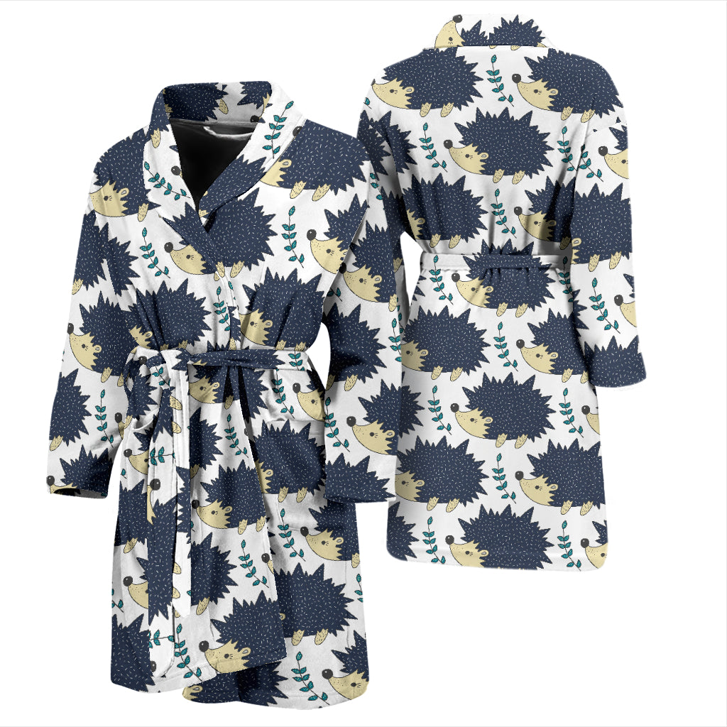 Hedgehog Print Design LKS401 Men Bathrobe