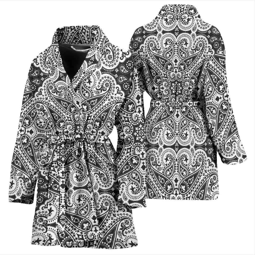 Bandana Print Design LKS309 Women Bathrobe