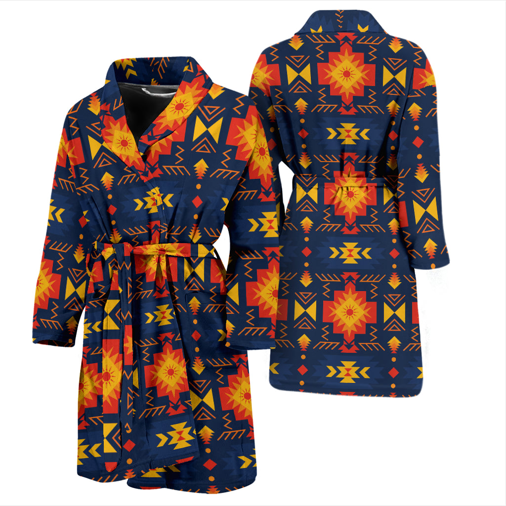 Southwest Pattern Print Design LKS307 Men Bathrobe