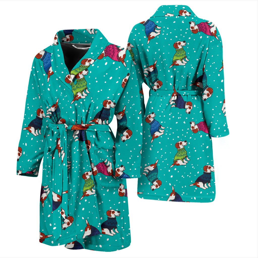 Russell Terriers Print Design LKS309 Men Bathrobe