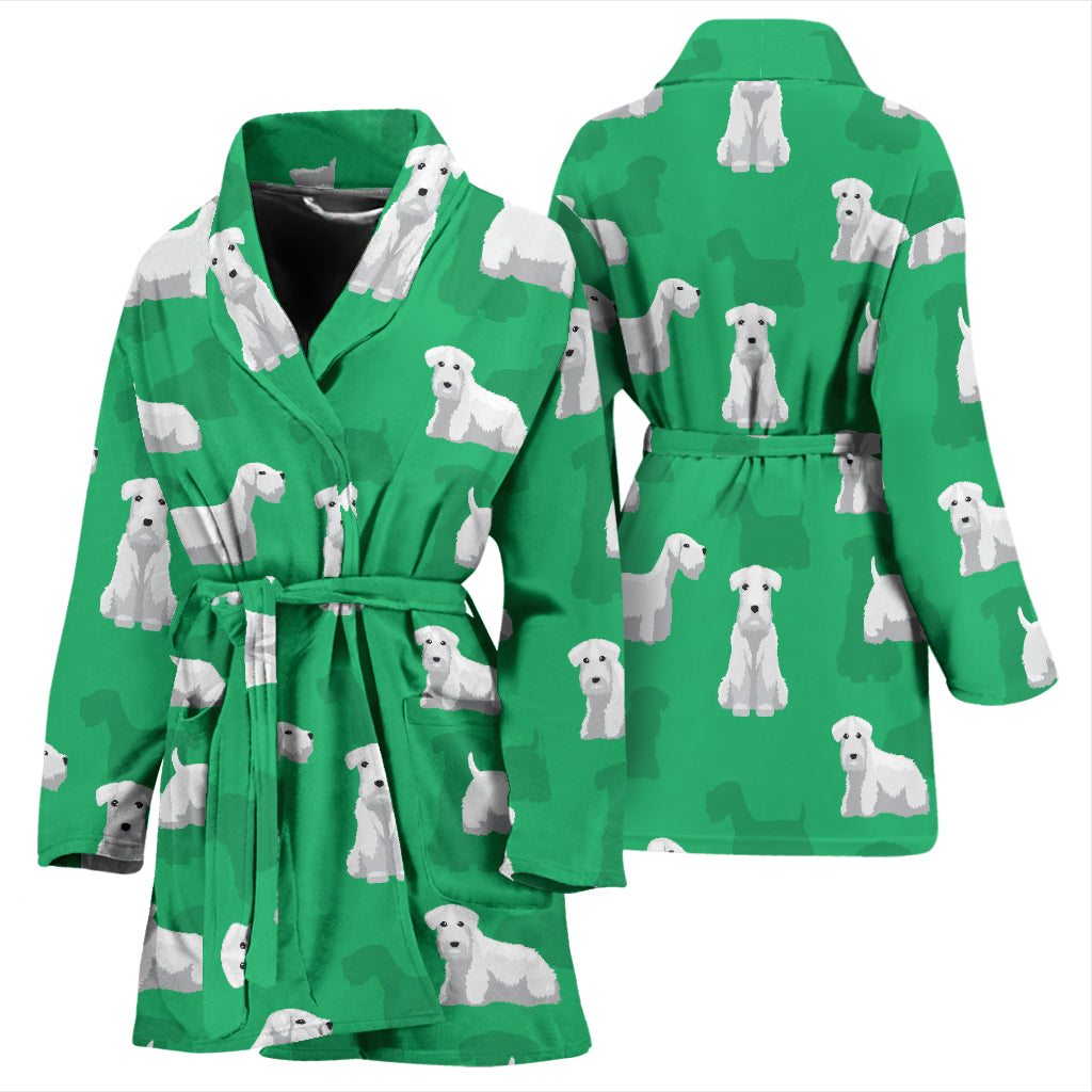 Sealyham Terriers Print Design LKS301 Women Bathrobe