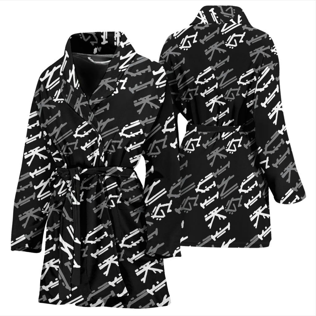 Vikings Print Design LKS306 Women Bathrobe