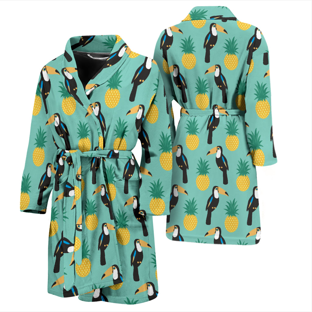 Toucan Print Design LKS301 Men Bathrobe