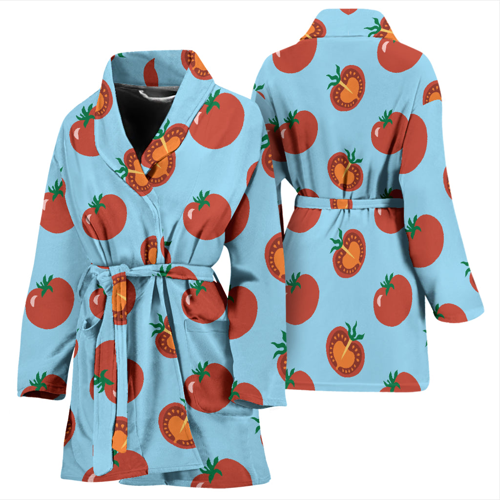 Tomato Print Design LKS304 Women Bathrobe