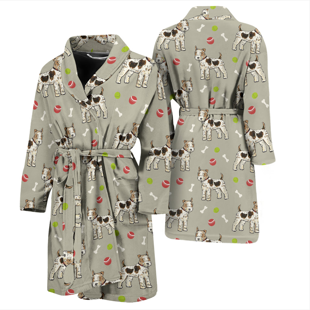 Toy Fox Terriers Print Design LKS301 Men Bathrobe