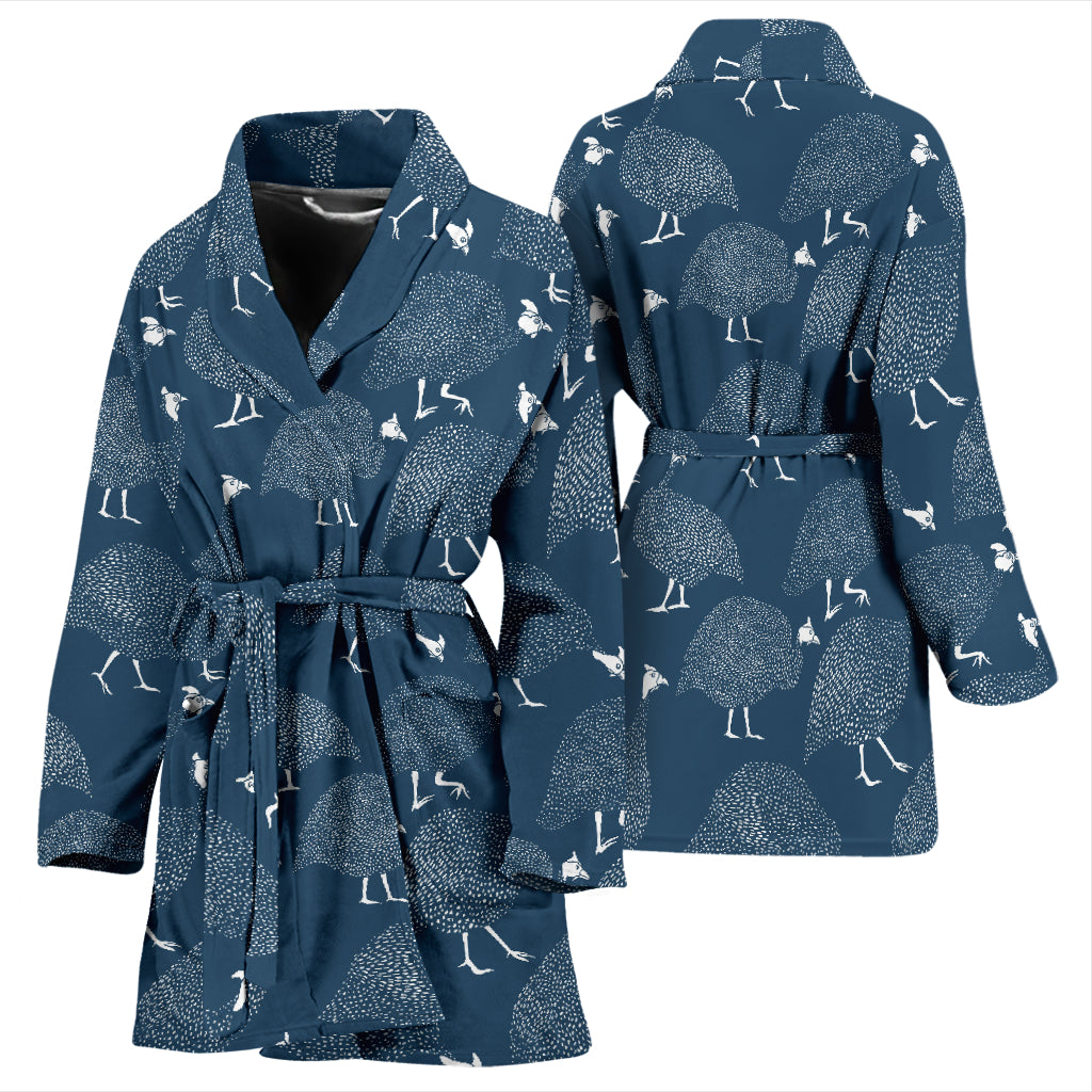 Guinea Fowl Print Design LKS401 Women Bathrobe
