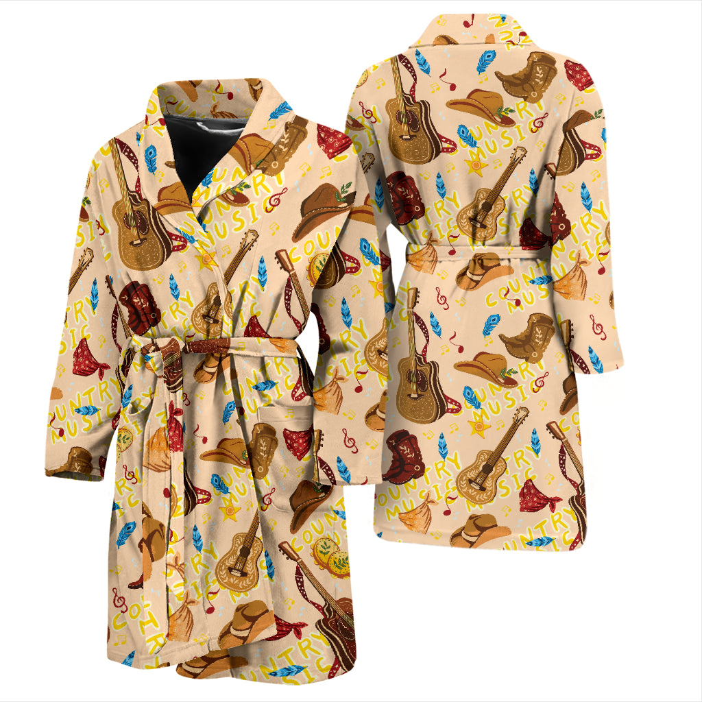 Western Lifestyle Print Design LKS303 Men Bathrobe