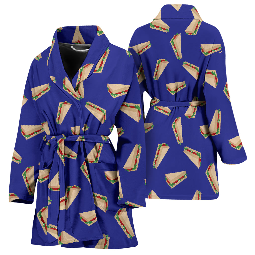 Sandwich Print Design LKS303 Women Bathrobe