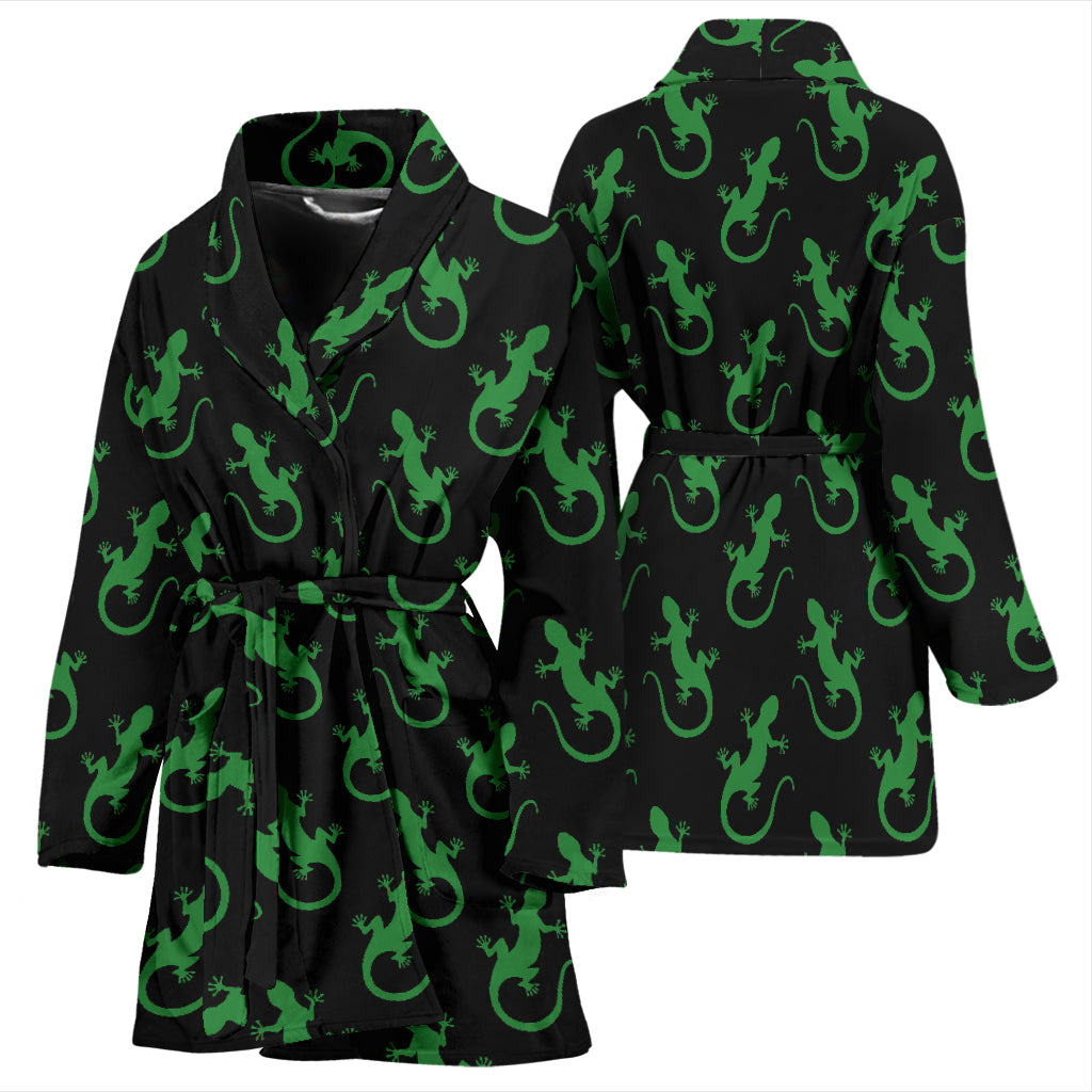 lizard Print Design LKS401 Women Bathrobe