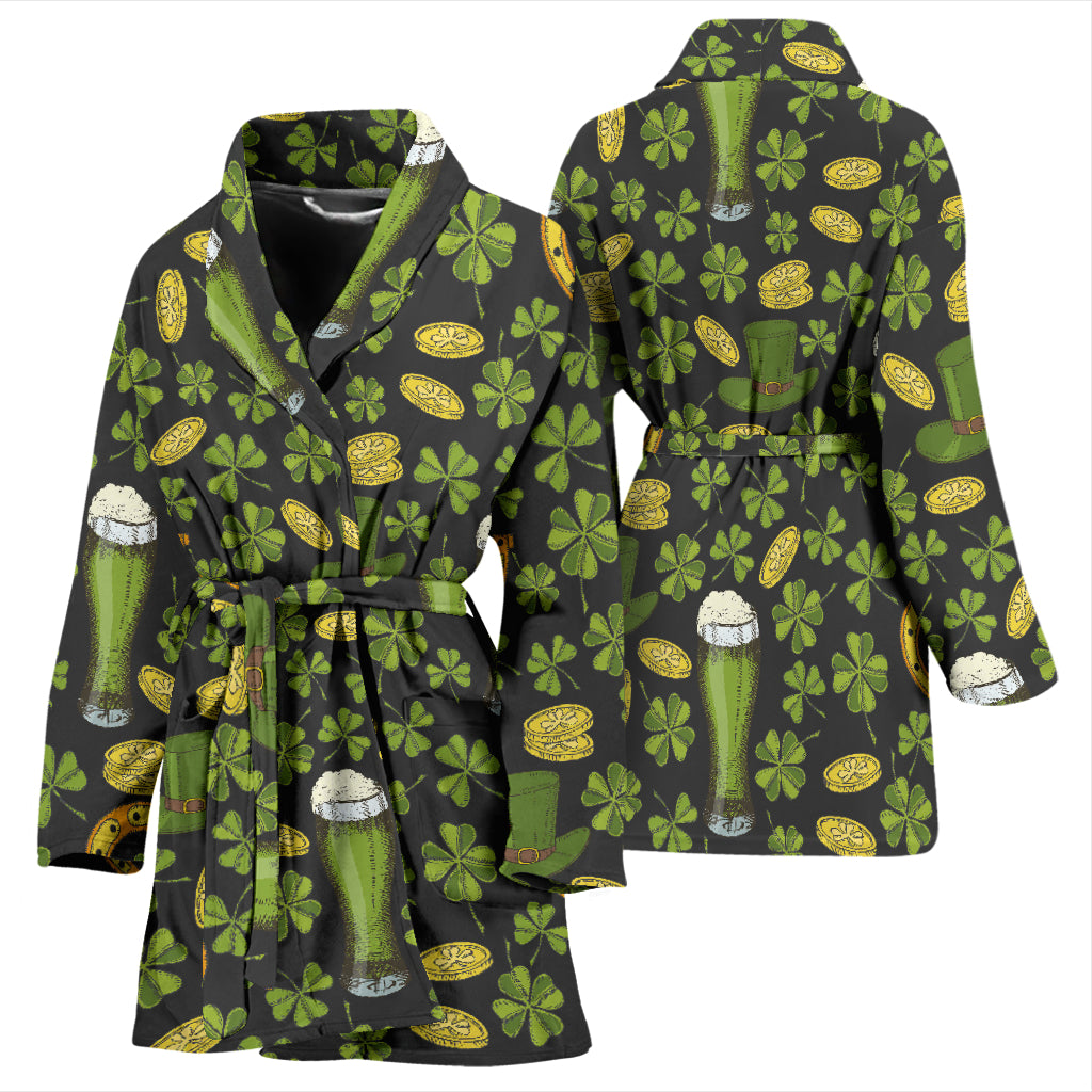 St Patricks Day Print Design LKS307 Women Bathrobe