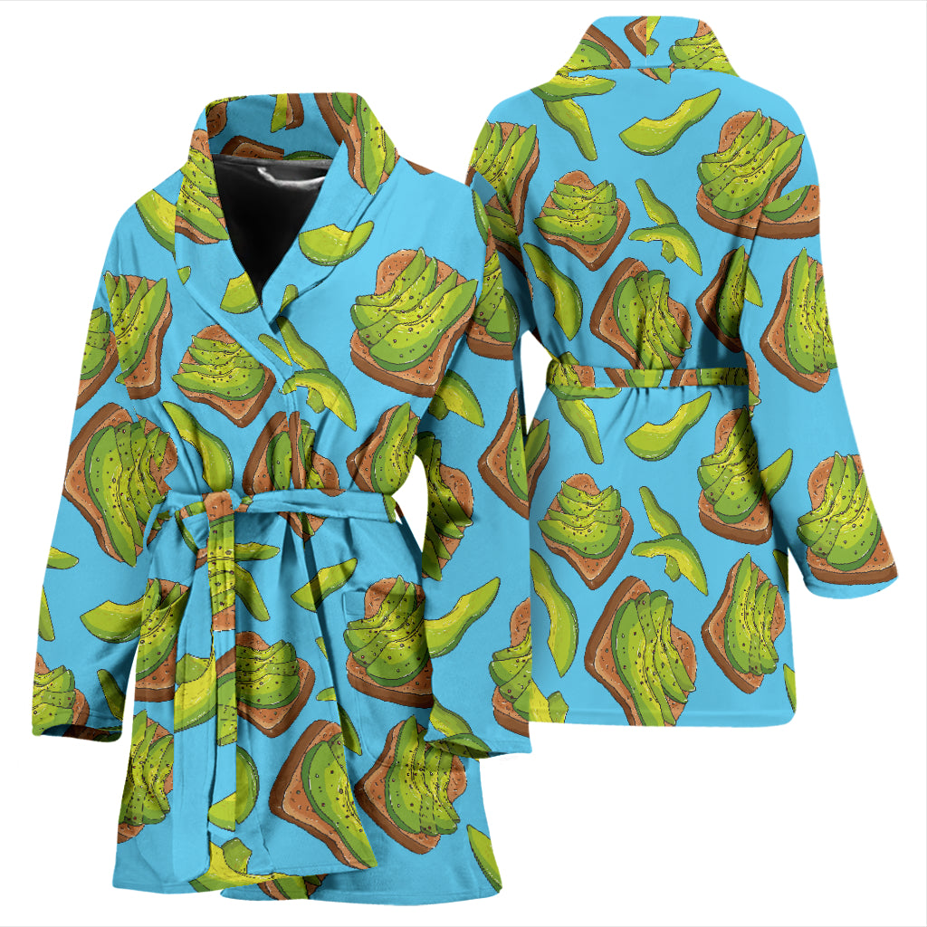 Sandwich Avocado Print Design LKS306 Women Bathrobe