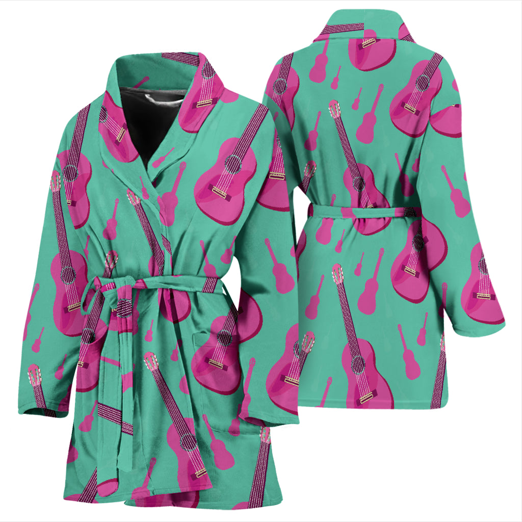 Acoustic Guitar Print Design LKS405 Women Bathrobe