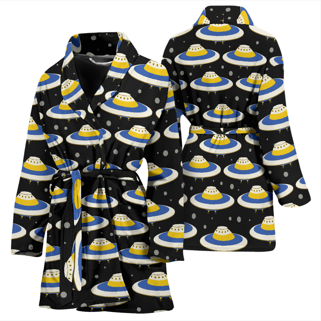 UFO Print Design LKS303 Women Bathrobe