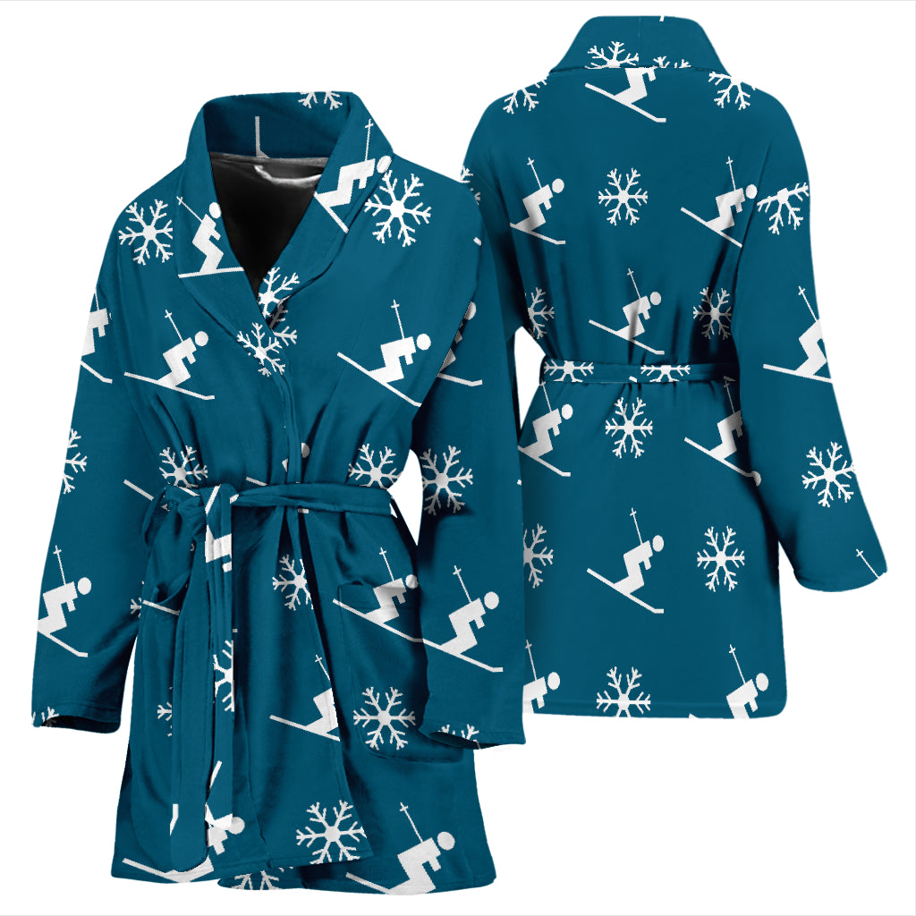 Ski Print Design LKS301 Women Bathrobe