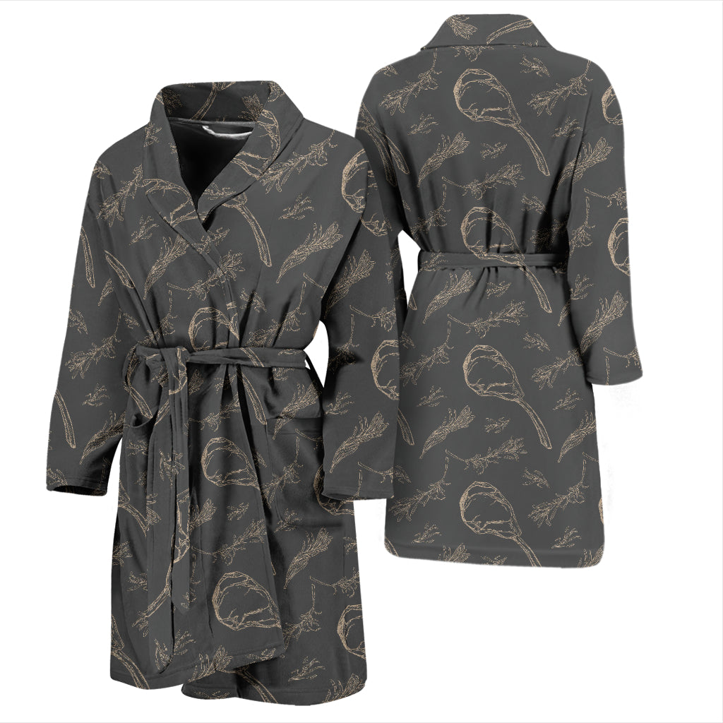 Steak Print Design LKS302 Men Bathrobe