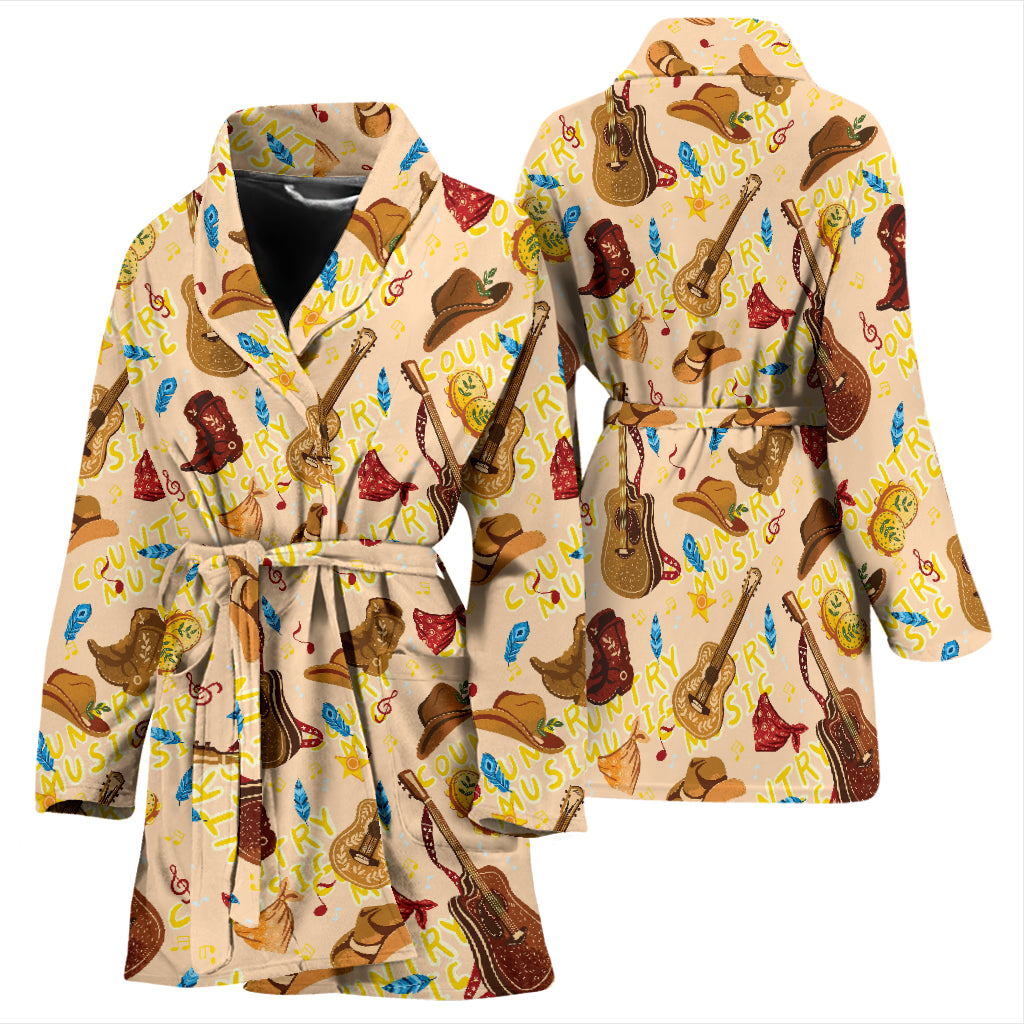Western Lifestyle Print Design LKS303 Women Bathrobe