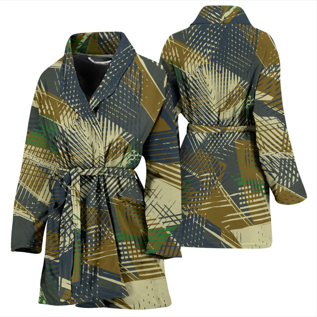 Military Camouflage Pattern Print Design 01 Women Bathrobe
