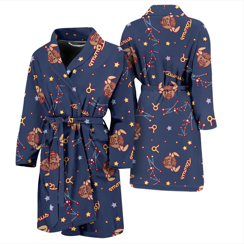 Taurus Print Design LKS304 Men Bathrobe