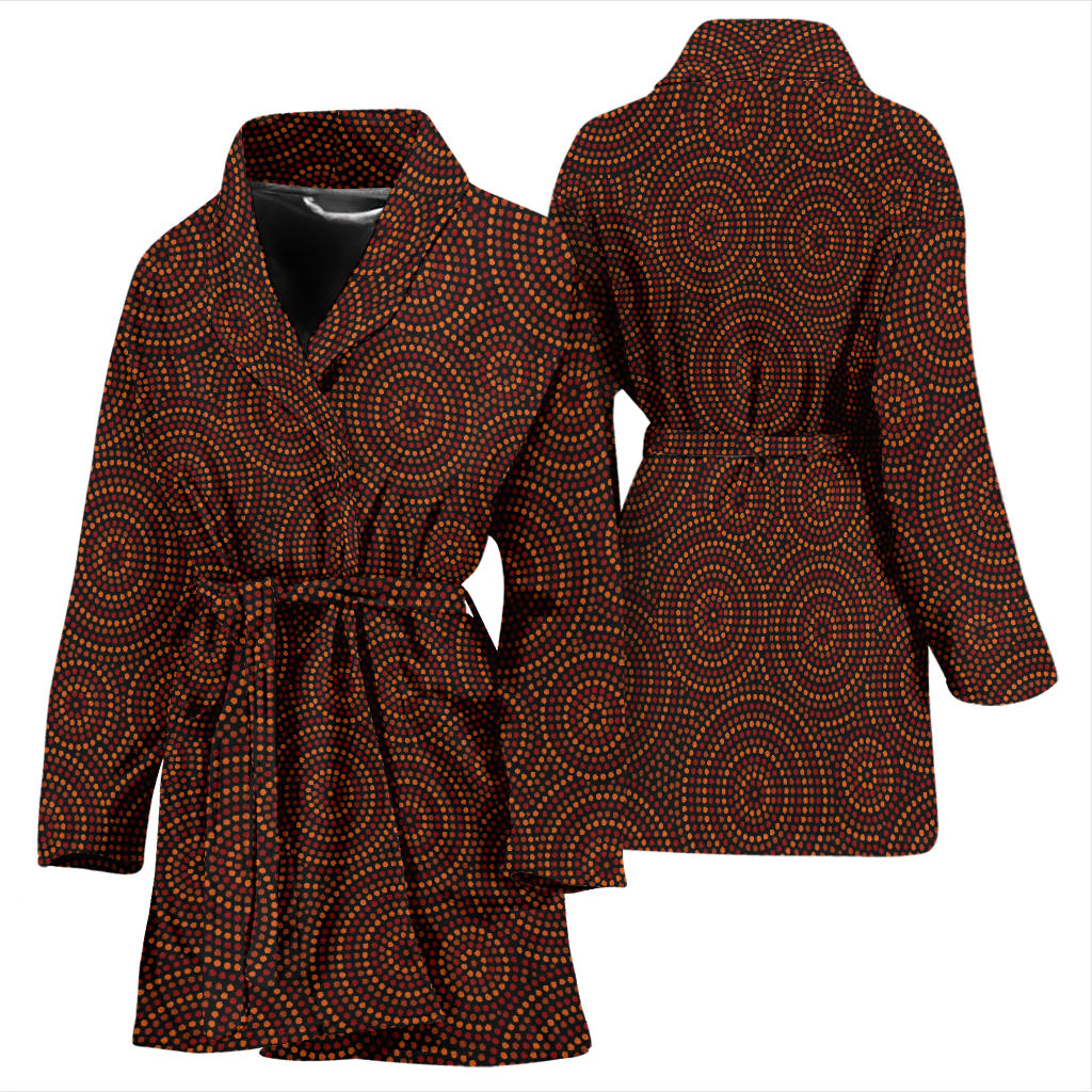 Aboriginal Pattern Print Design 02 Women Bathrobe