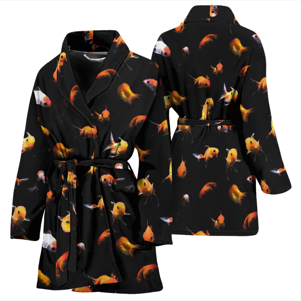 Goldfish Print Design LKS402 Women Bathrobe