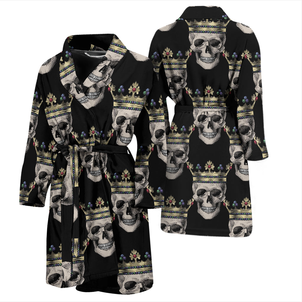 Skull King Print Design LKS3010 Men Bathrobe