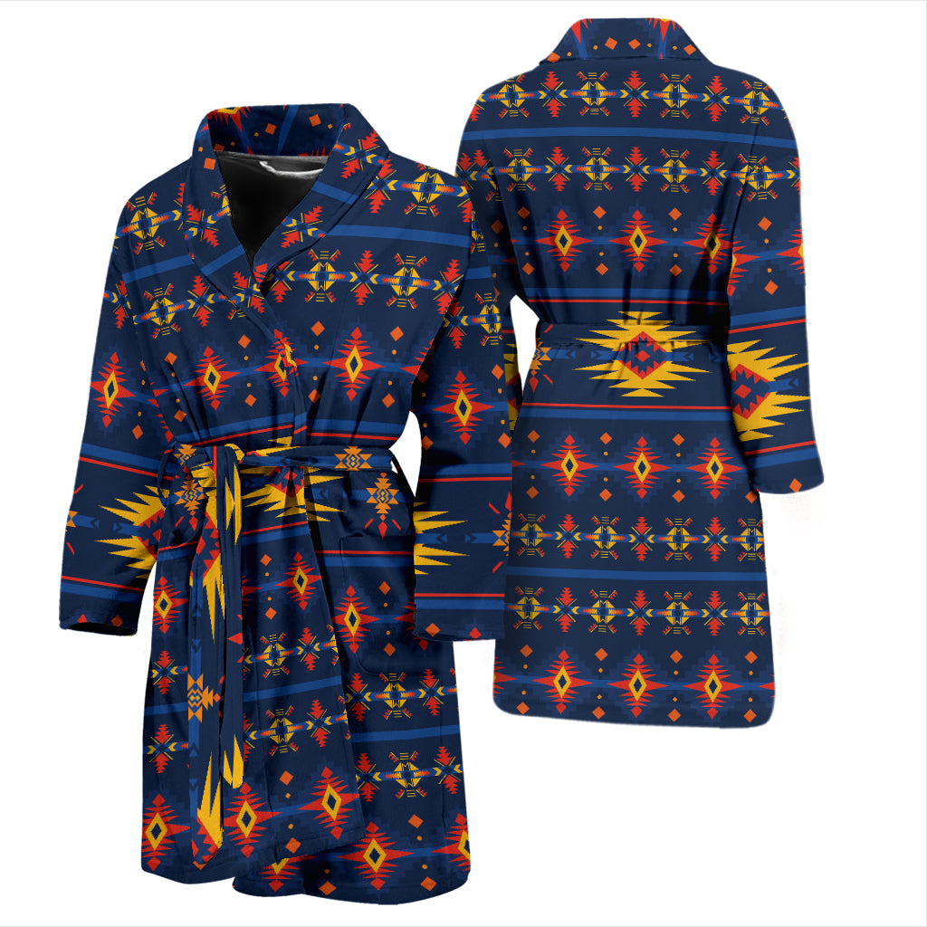 Southwest Pattern Print Design LKS306 Men Bathrobe