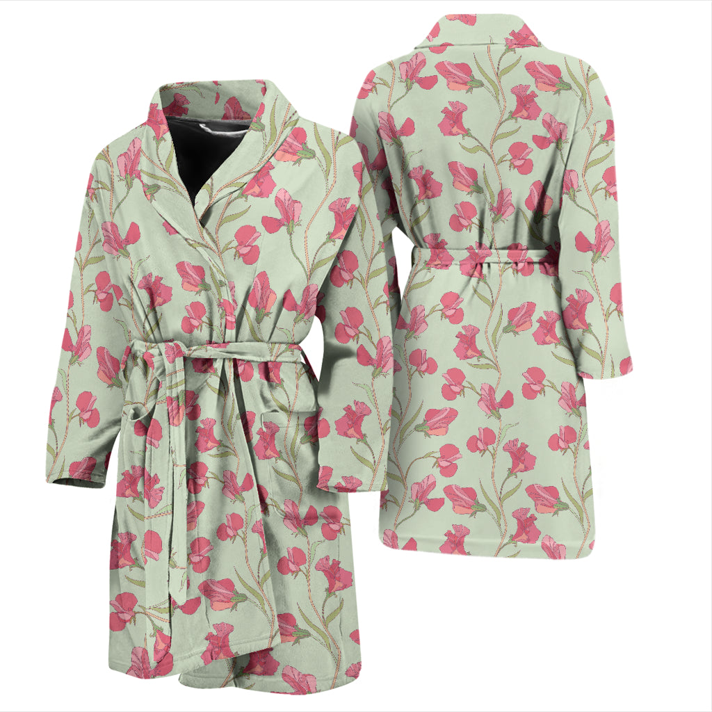 Sweet Pea Print Design LKS301 Men Bathrobe