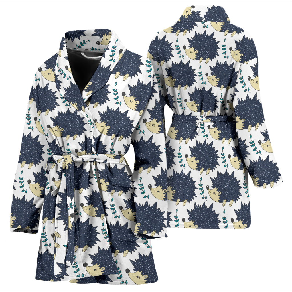 Hedgehog Print Design LKS401 Women Bathrobe