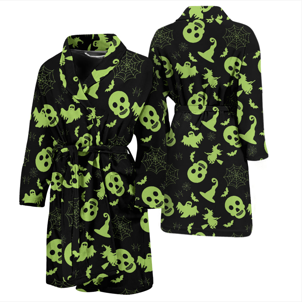 Witch Halloween Print Design LKS306 Men Bathrobe