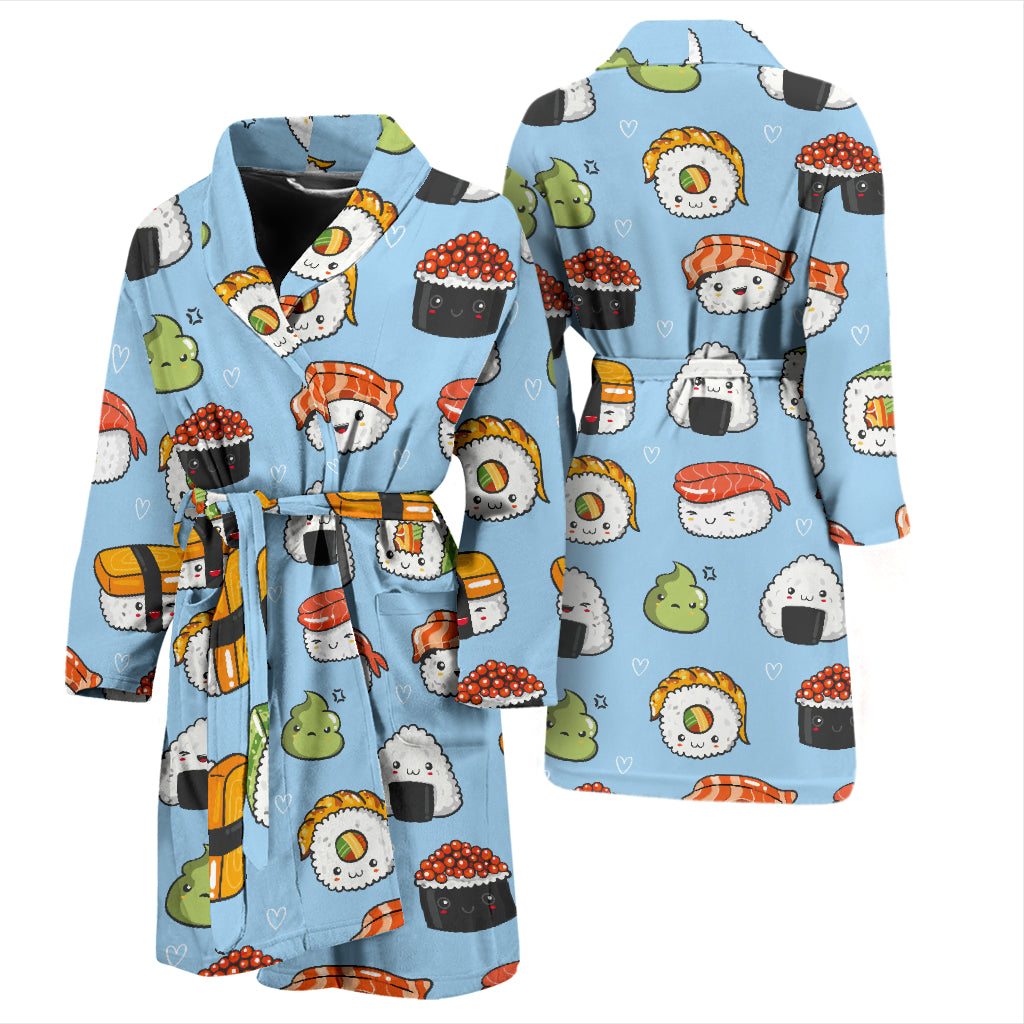 Sushi Print Design LKS303 Men Bathrobe