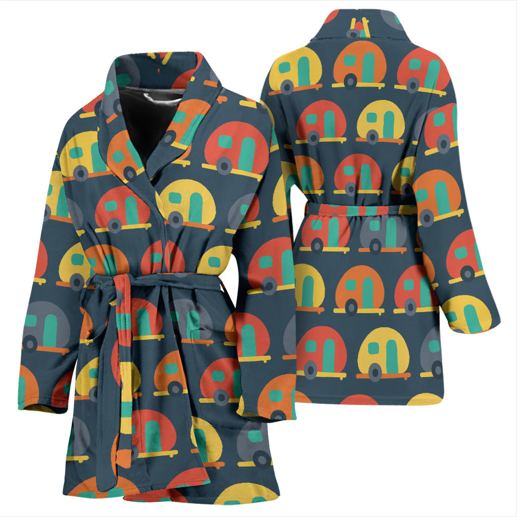 Camper Pattern Print Design 02 Women Bathrobe