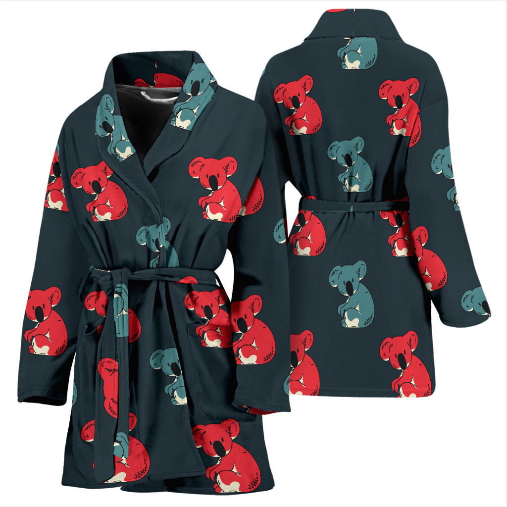 Koala Pattern Print Design 02 Women Bathrobe