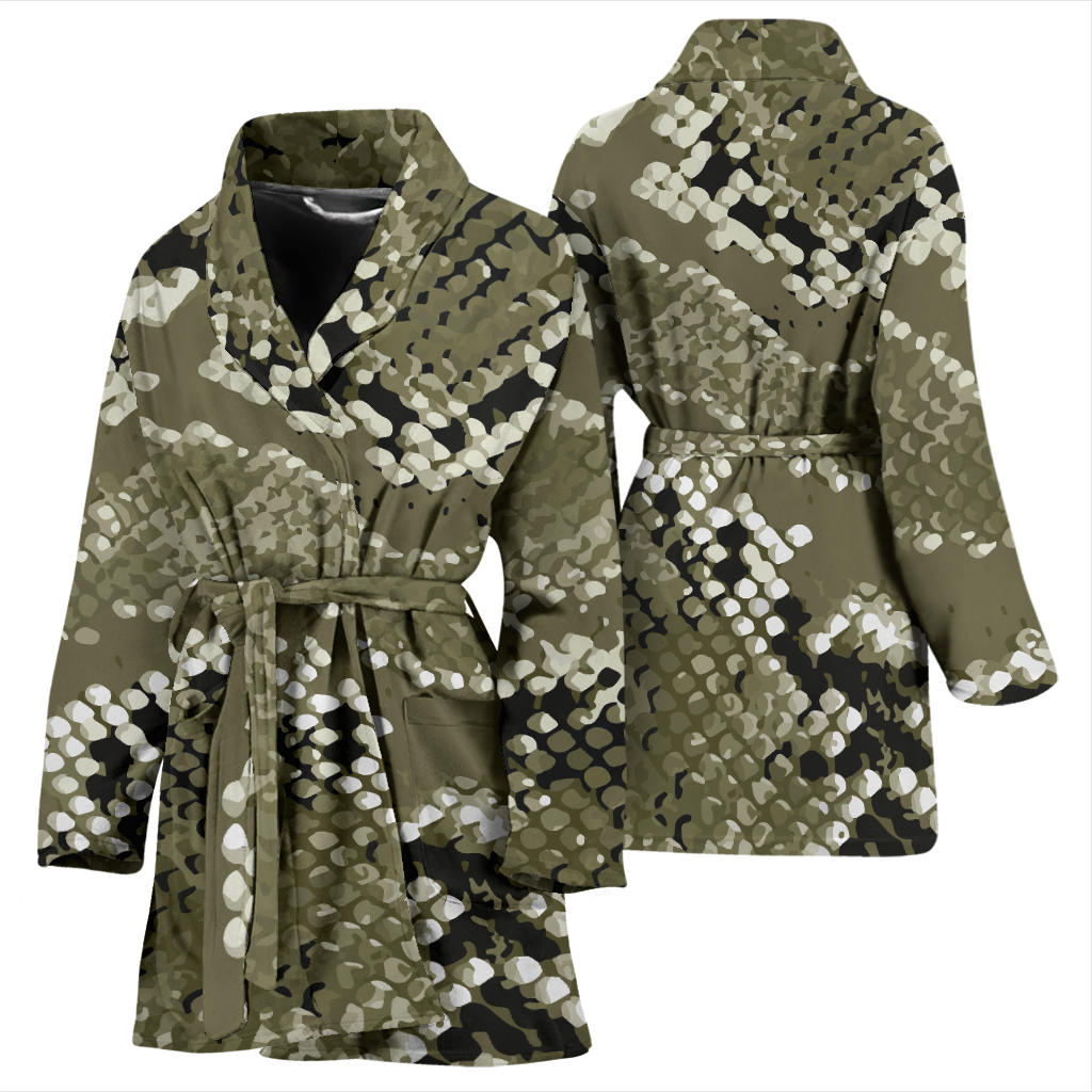 Python Pattern Print Design A04 Women Bathrobe