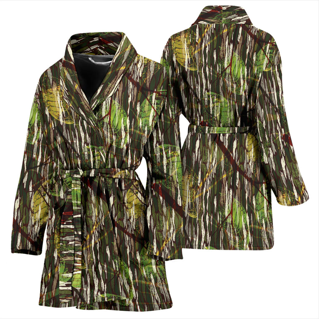 Camouflage Realtree Pattern Print Design 02 Women Bathrobe