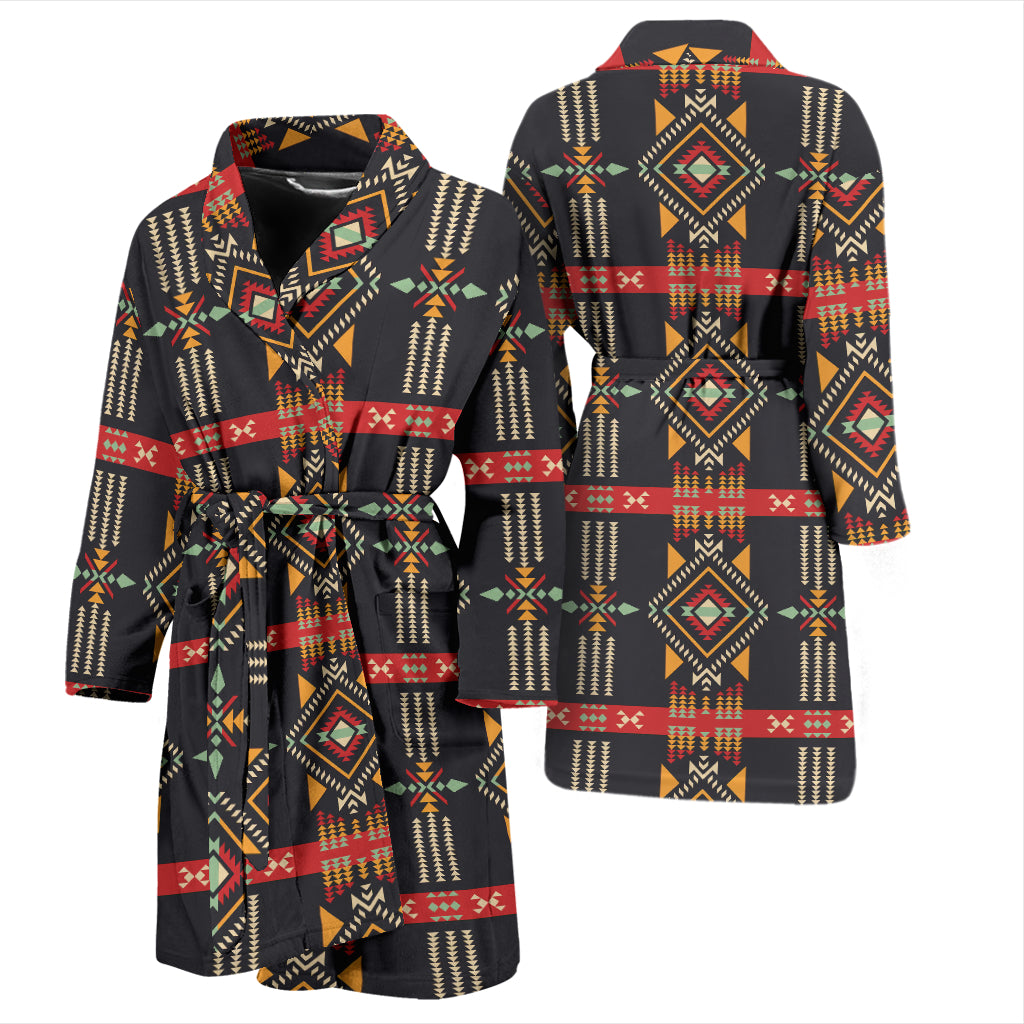 Southwest Pattern Print Design LKS303 Men Bathrobe