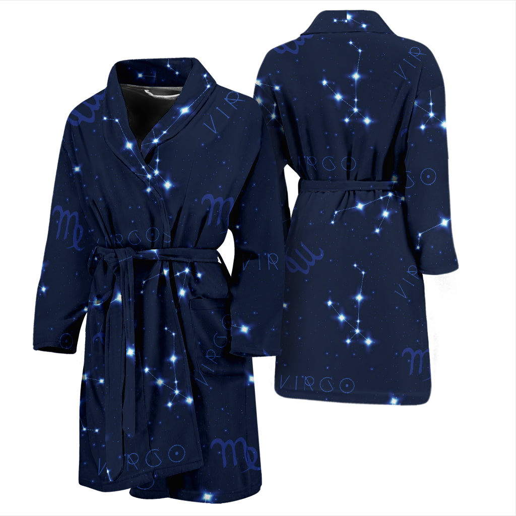 Virgo Print Design LKS303 Men Bathrobe