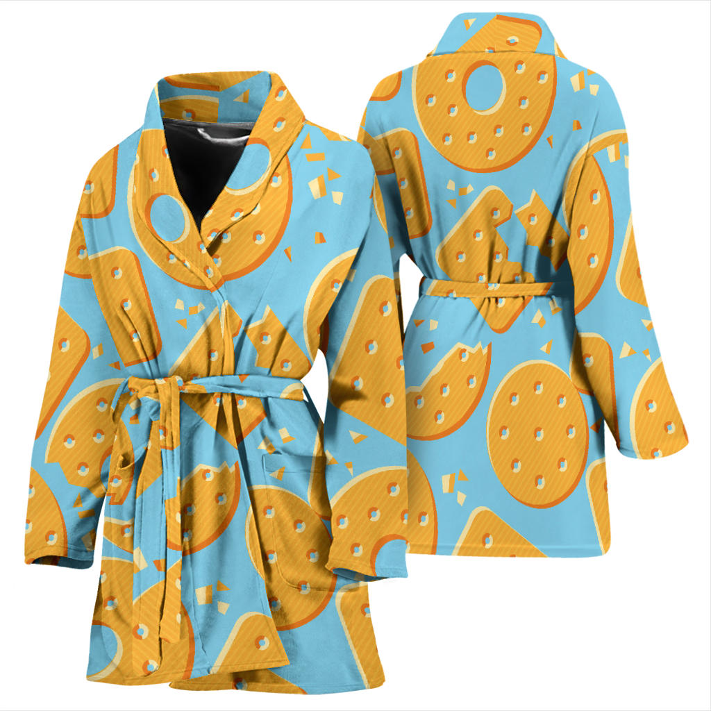 Cracker Pattern Print Design 02 Women Bathrobe